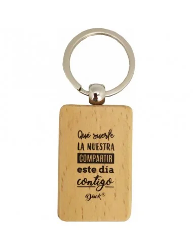 Llavero de Madera "Suerte la Nuestra"
