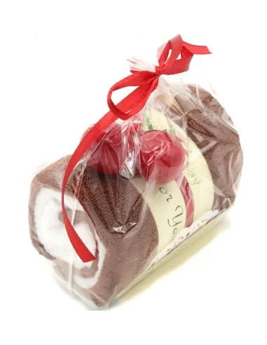 Toalla con Forma de Dulce Tronco de Pastel