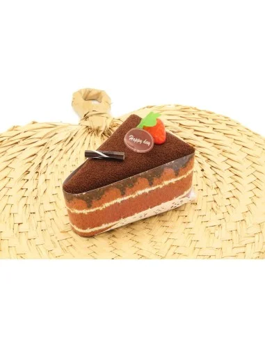 Toalla con Forma de Porción de Pastel