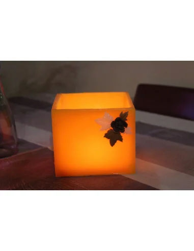 Fanal de Cera Cuadrado - Calabaza
