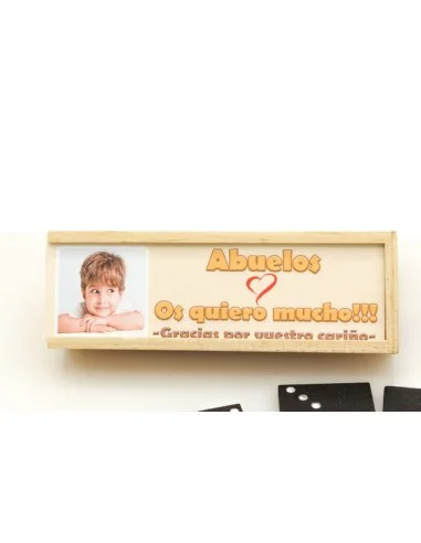Dominó Personalizado Madera - Comunión Amarillo