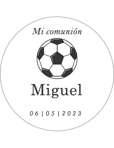 Etiqueta de Comunión - Pelota Fútbol
