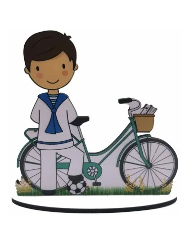 Figura de Tarta de Comunión - Bicicleta Niño