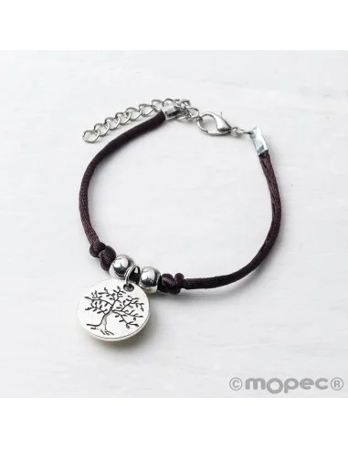 Pulsera con Medalla Árbol "Life is a gift"