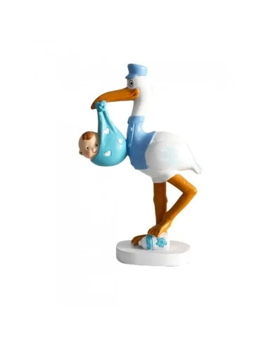 Figura de Tarta de Bautizo - Cigueña Niño