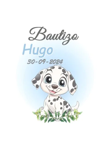 Etiqueta de Bautizo - Dalmata-Niño