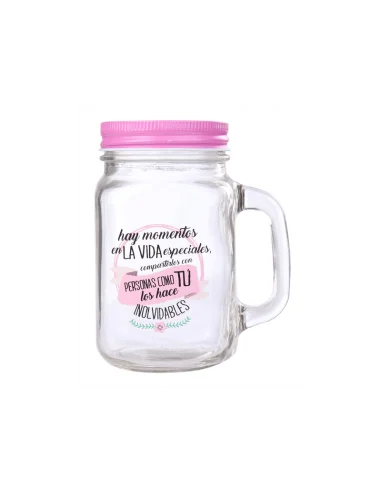 Jarra de Cristal "Momentos Especiales" - Rosa