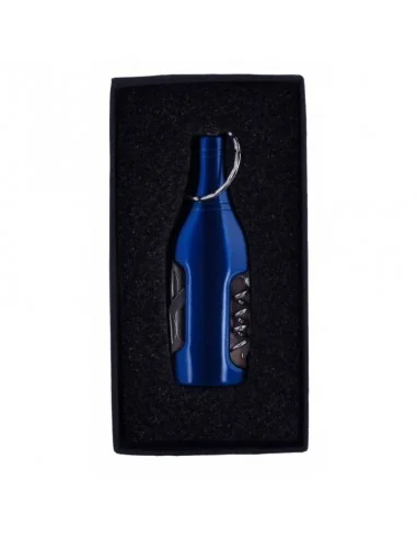 Llavero Botella con Navaja Multiusos - Azul