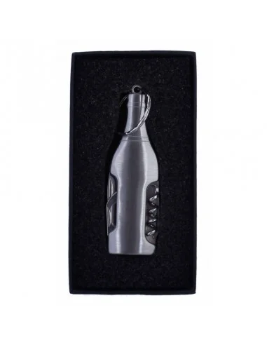 Llavero Botella con Navaja Multiusos - Plata