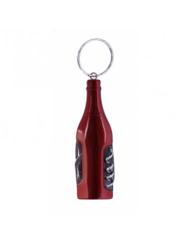 Llavero Botella con Navaja Multiusos - Rojo