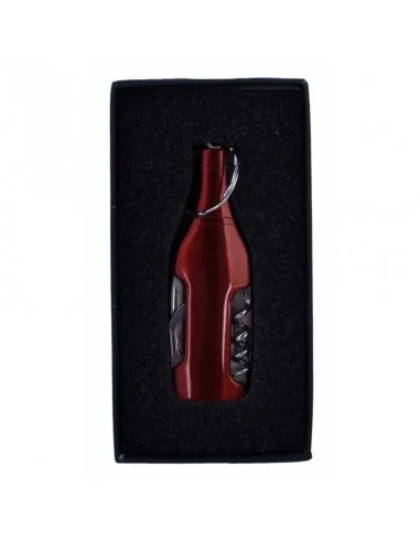Llavero Botella con Navaja Multiusos - Rojo